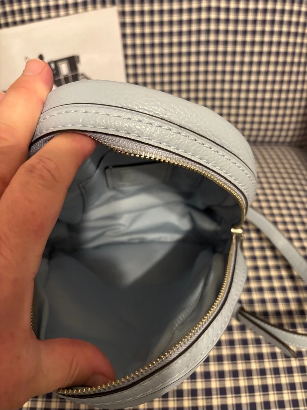 Coach Andi Sky Blue Pebbled Leather Mini Backpack